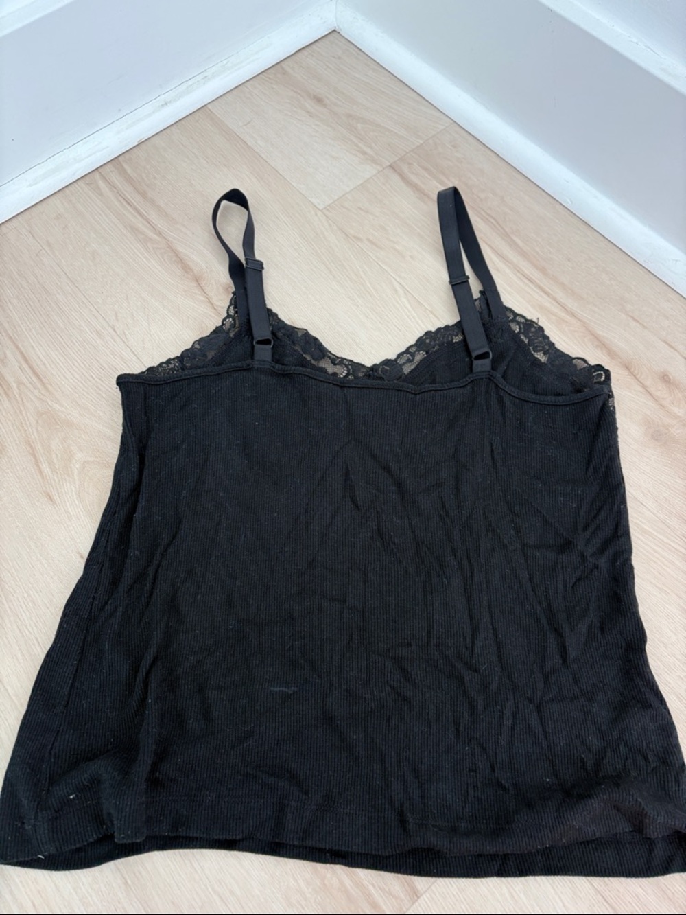 Chico's Black Lace-Trim Slip Cami - Picture 3 of 3
